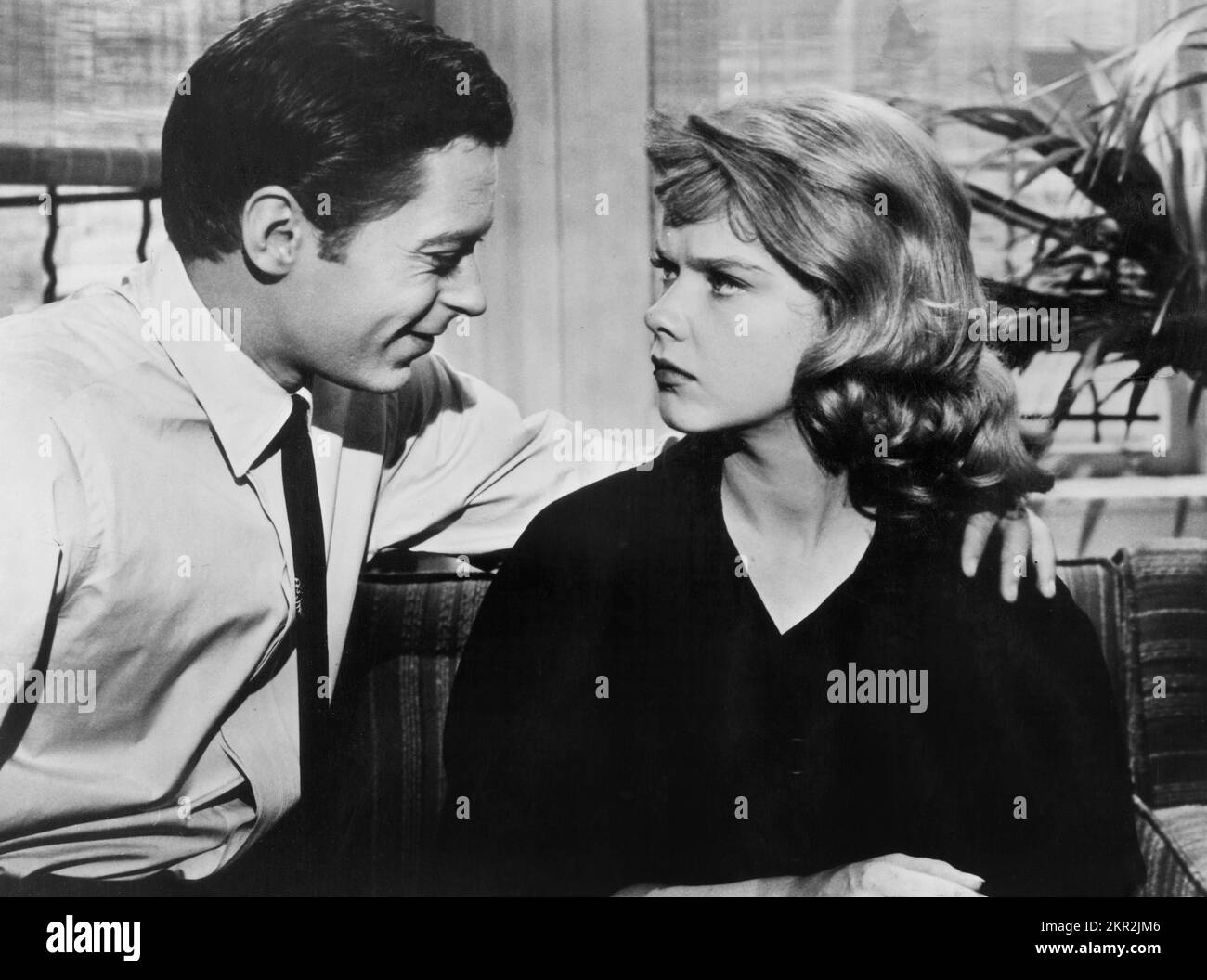 Anne Francis, John Kerr, on-set of the Film, 'Girl of the Night', Warner Bros., 1960 Stock Photo