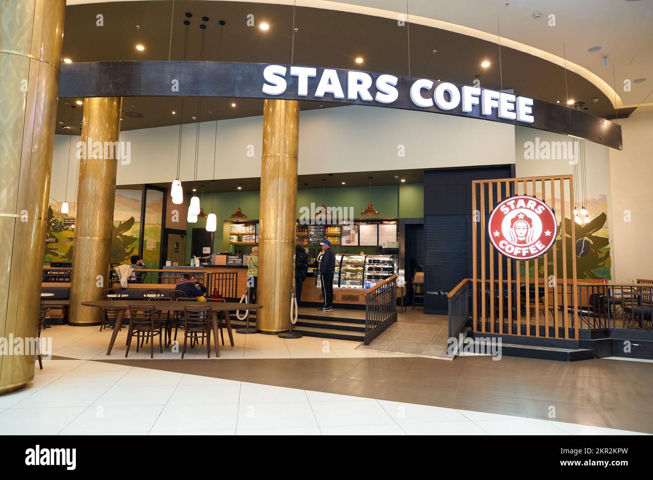 SAINT PETERSBURG, RUSSIA - CIRCA SEPTEMBER, 2022: Stars Coffee in ...