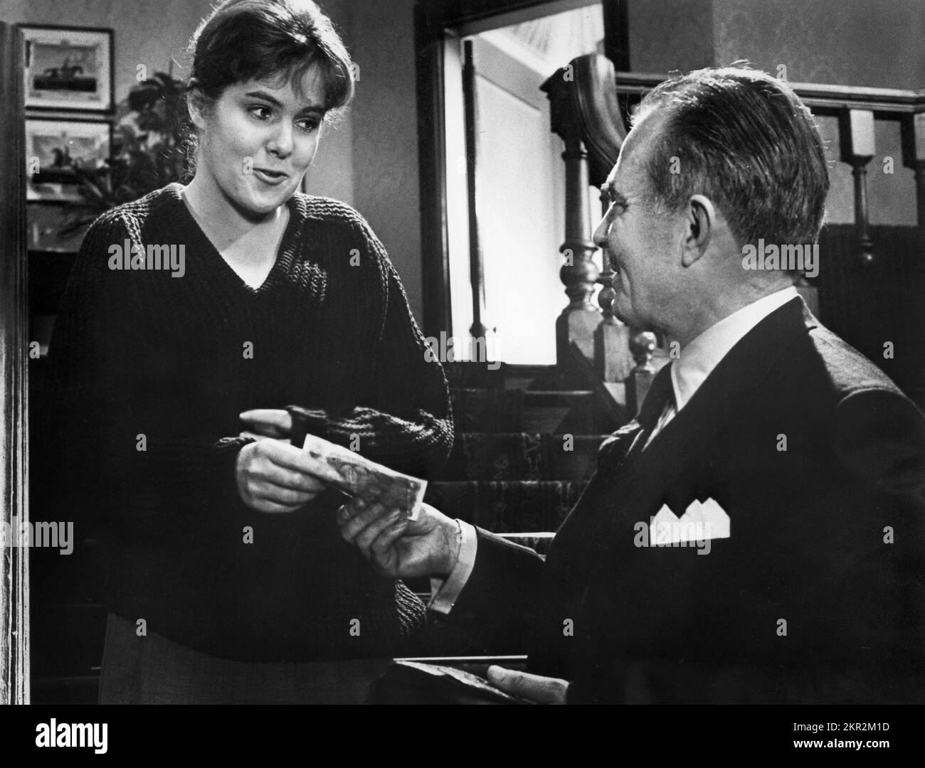 Lynn Redgrave, George Mason, on-set of the British Film, 'Georgy Girl', Columbia Pictures, 1966 Stock Photo