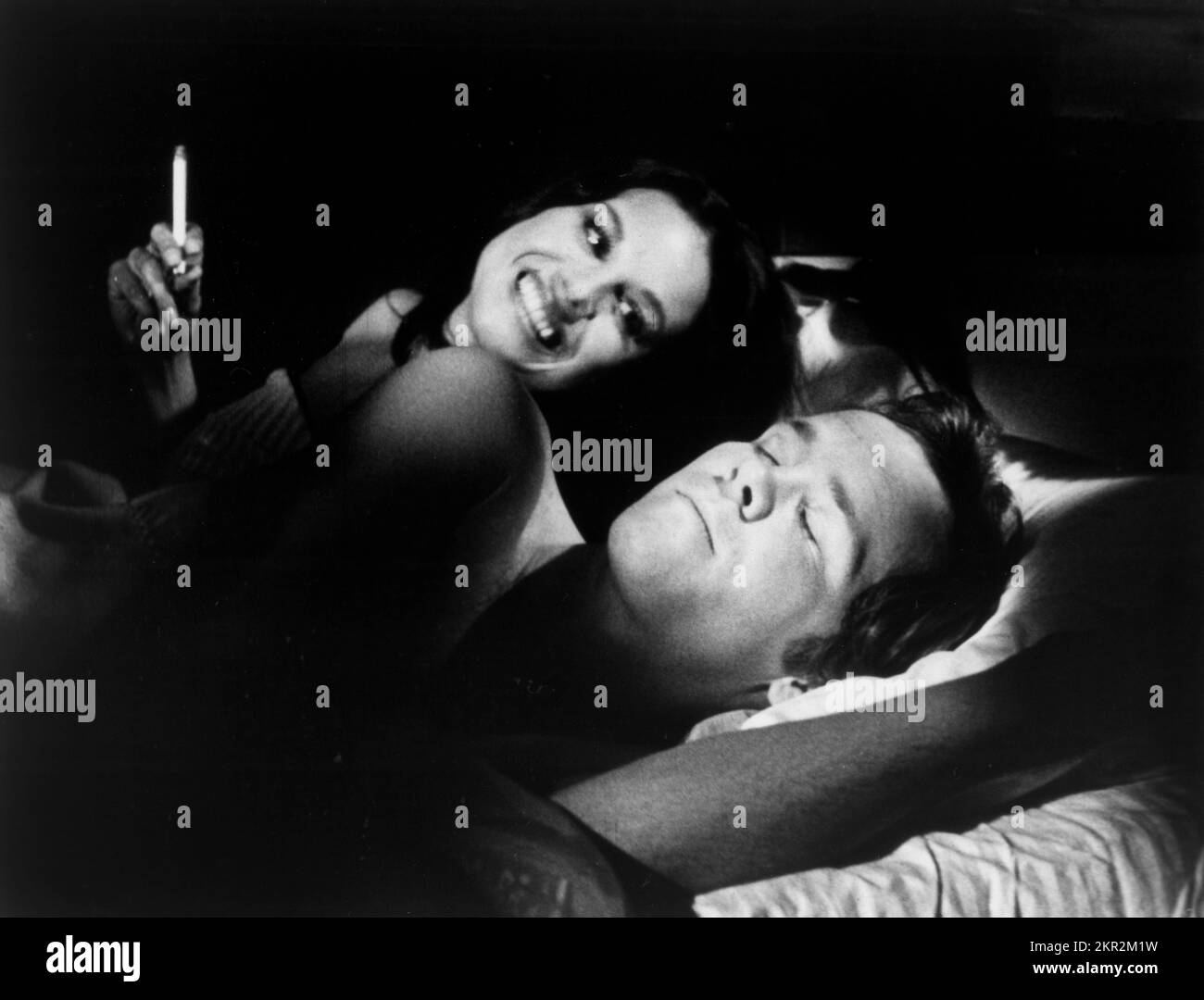 Lana Wood, Wendell Burton, on-set of the Film, 'Goodnight Jackie', aka Games Guys Play', General Films, 1974 Stock Photo