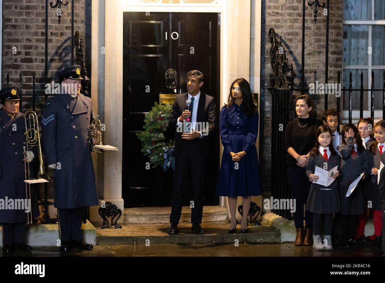 British Prime Minister Rishi Sunak and his wife Akshata Murthy, joined