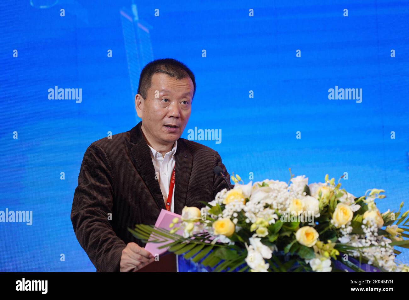HAIKOU, CHINA - NOVEMBER 22, 2022 - Guo Jianning, a member of the Standing Committee of the Science and Technology Committee of China Aerospace Scienc Stock Photo