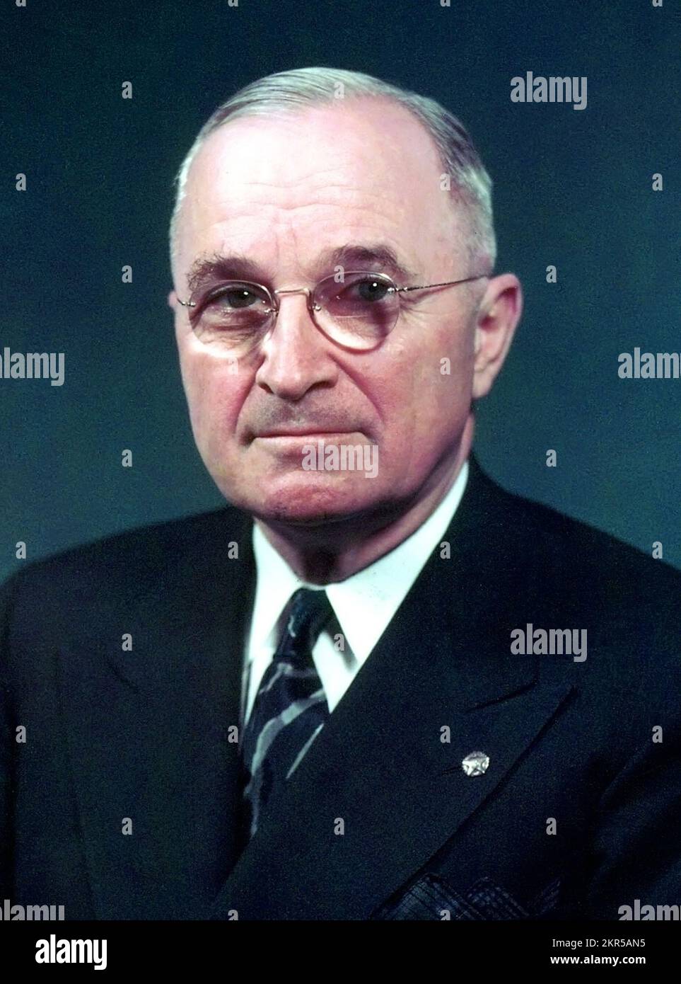 A 1947 portrait of US President Harry S. Truman Stock Photo