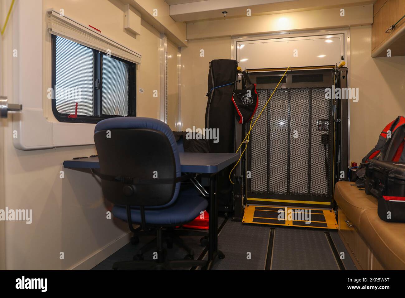 One of the U.S. Department of Veterans Affairs’ Mobile Vet Centers opens its doors for tours