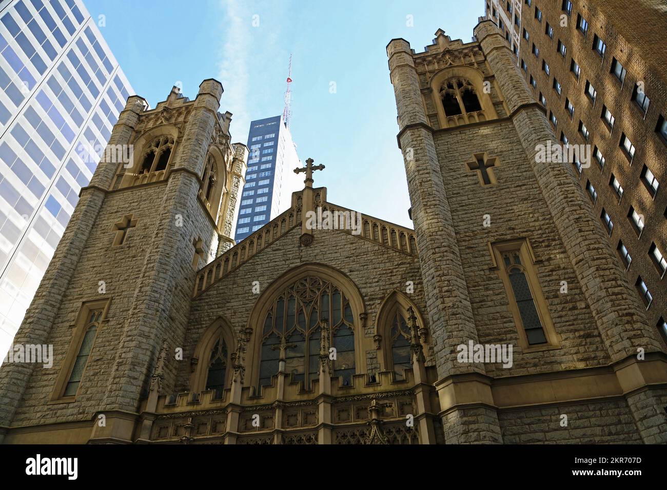 Front of St John Evangelist church - Philadelphia Stock Photo