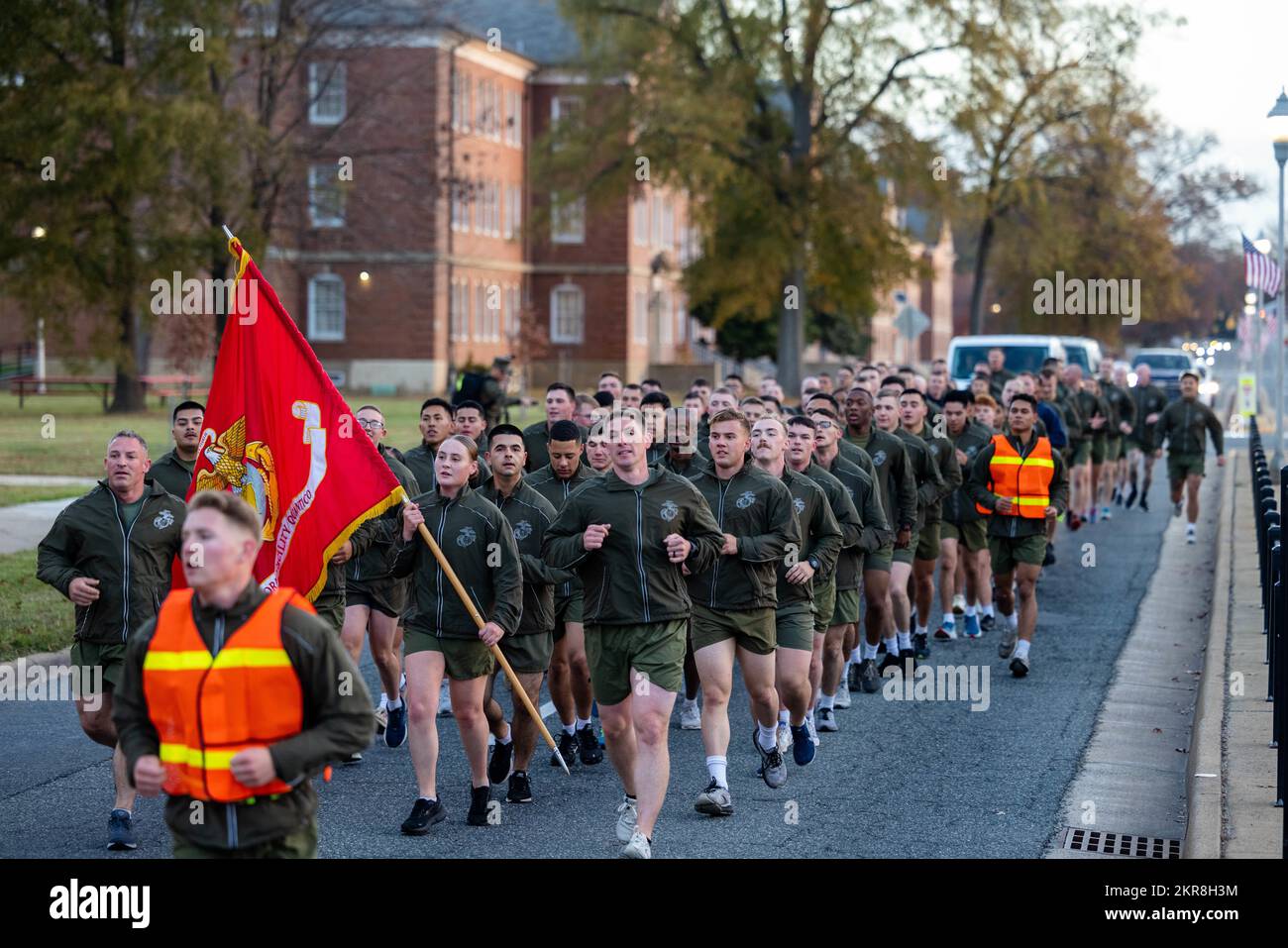 U.S. Marines with Marine Corps Air Facility, participate in a ...