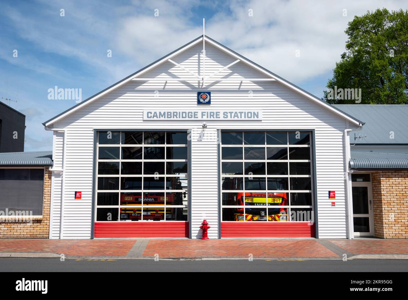 Cambridge Fire Station, Cambridge, Waikato, North Island, New Zealand Stock Photo