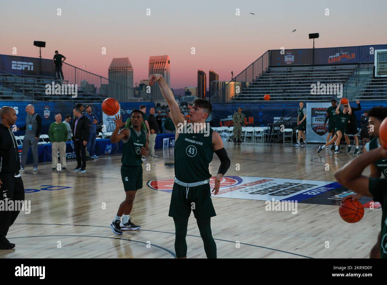 SAN DIEGO (Nov. 10, 2022) Michigan State University men’s basketball