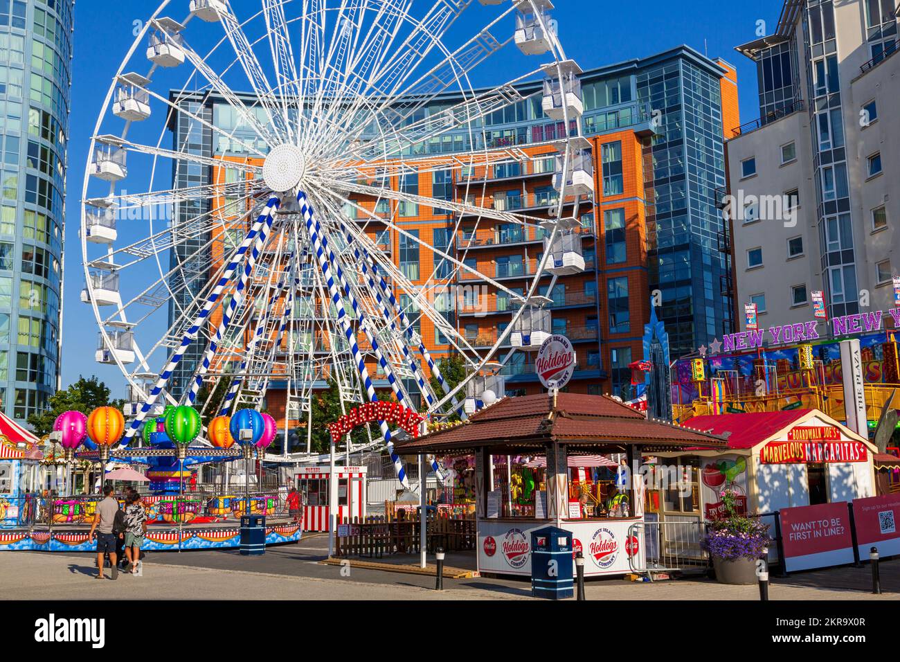 Ferris Wheel, Gunwharf Quay, Portsmouth Harbour, Hampshire, England, United Kingdom Stock Photo