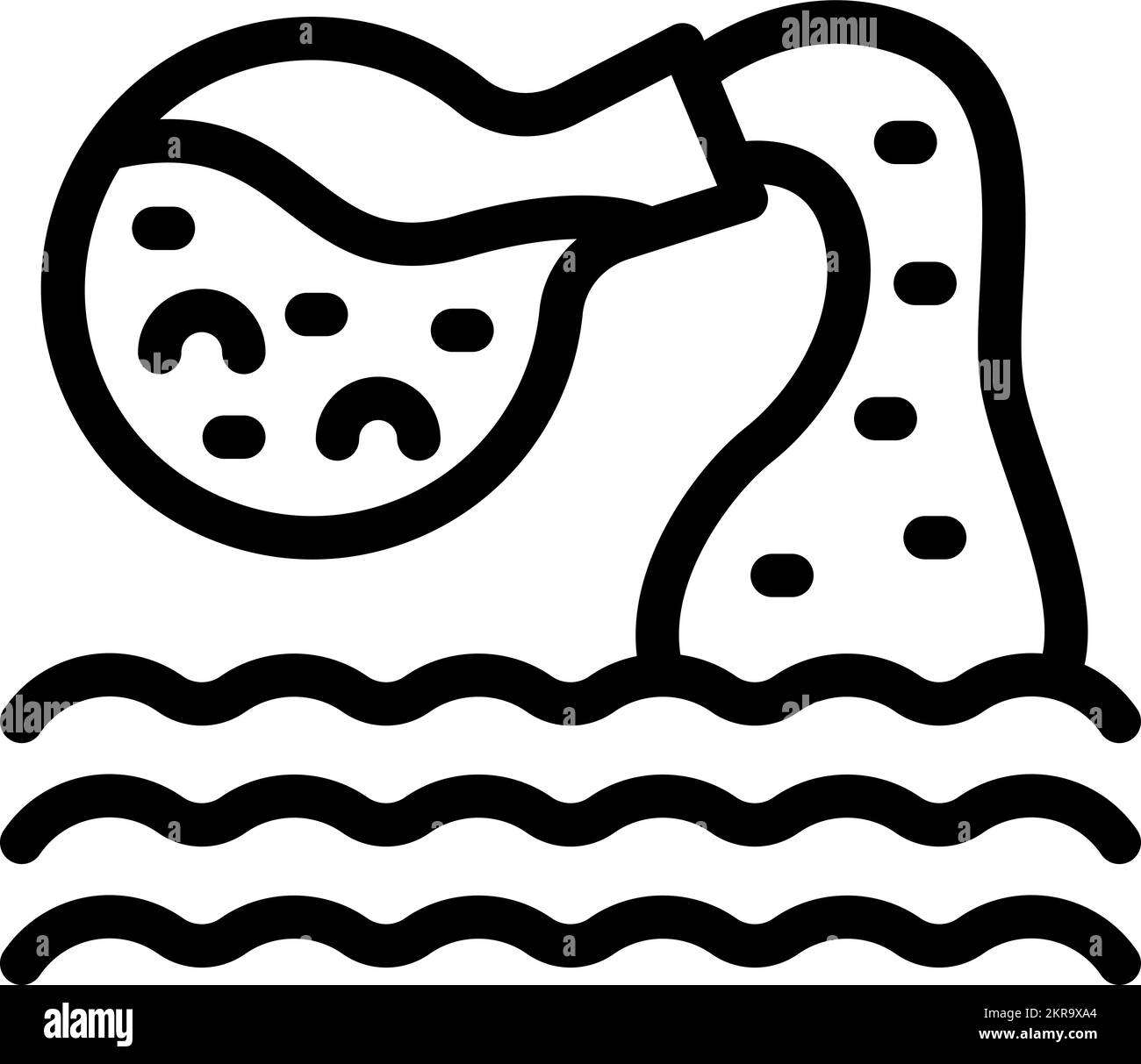 Chemical reuse icon outline vector. Paper factory. Reduction process ...