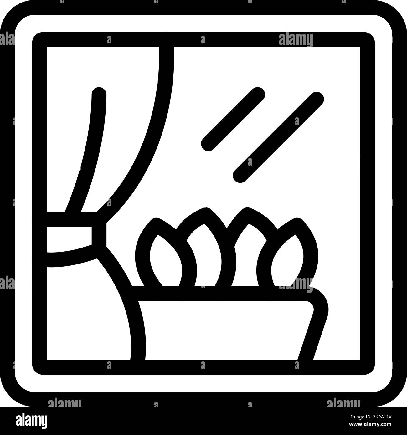 Flower Window Icon Outline Vector Summer House Garden Plant Stock flower-window-icon-outline-vector-summer-house-garden-plant-stock