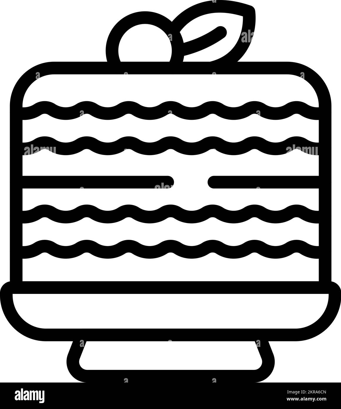Bakery cake icon outline vector. Cheese dessert. Cream pie Stock Vector ...