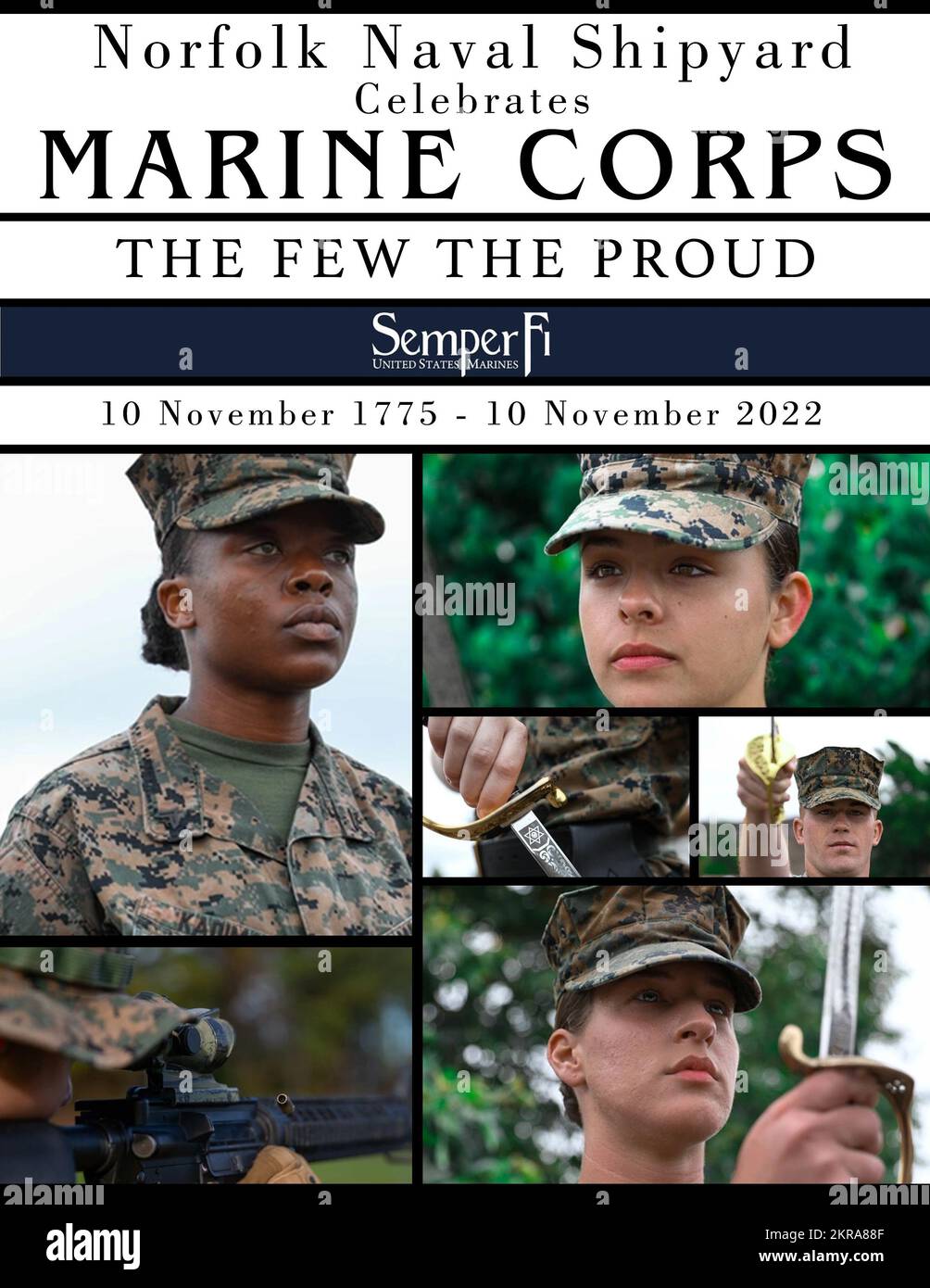 Happy Birthday to the U.S. Marine Corps! Semper Fi! Stock Photo