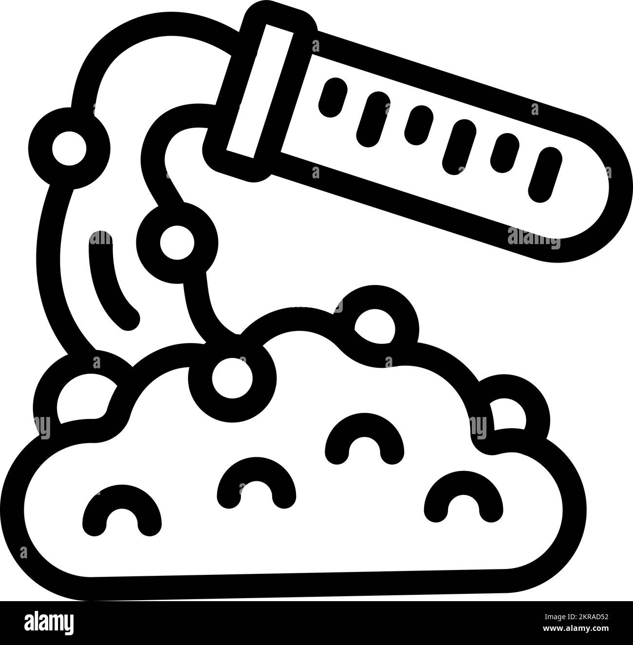 Chemical recycling test tube icon outline vector. Factory waste. Pack recycle Stock Vector Image