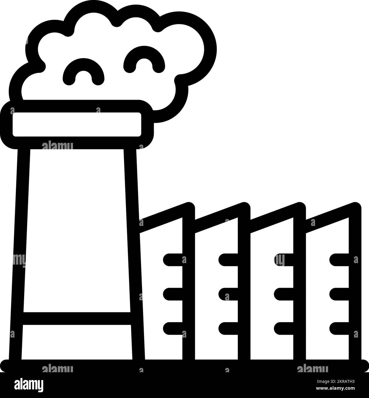 Bio factory icon outline vector. Energy plant. Power eco Stock Vector ...
