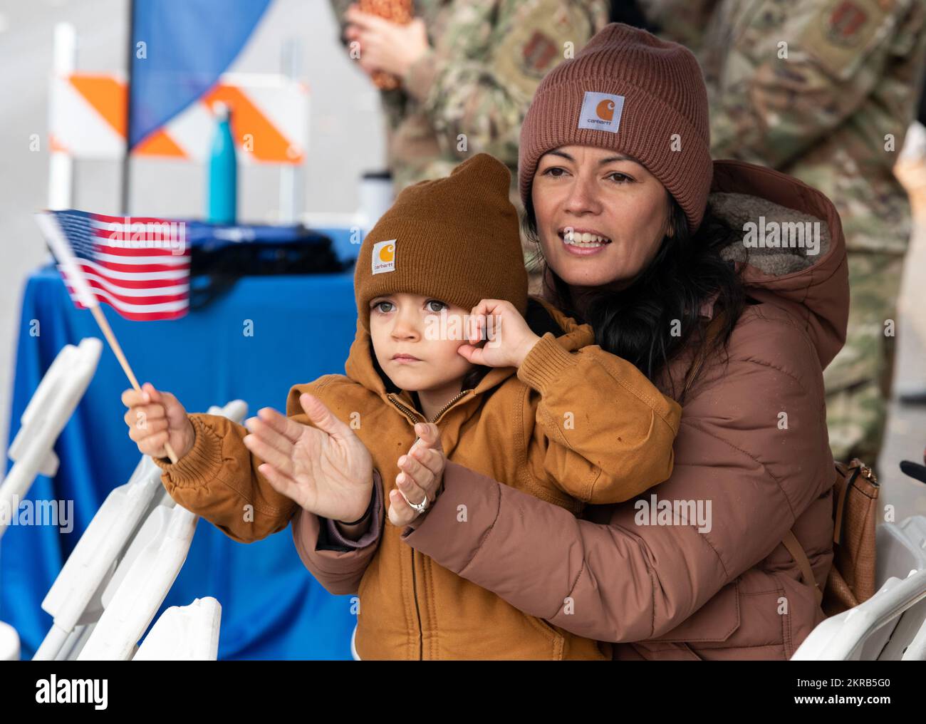 Spectator enjoy the 71st Annual Linn County Veterans Day Parade from