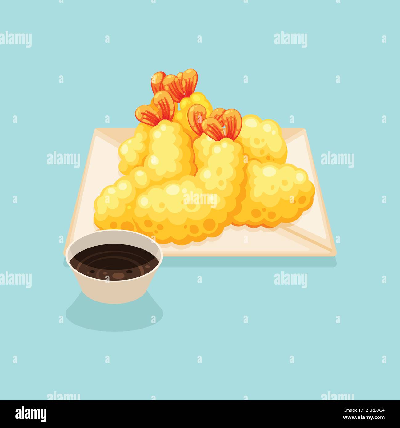 Tempura background. Design with cartoon style. Vector design