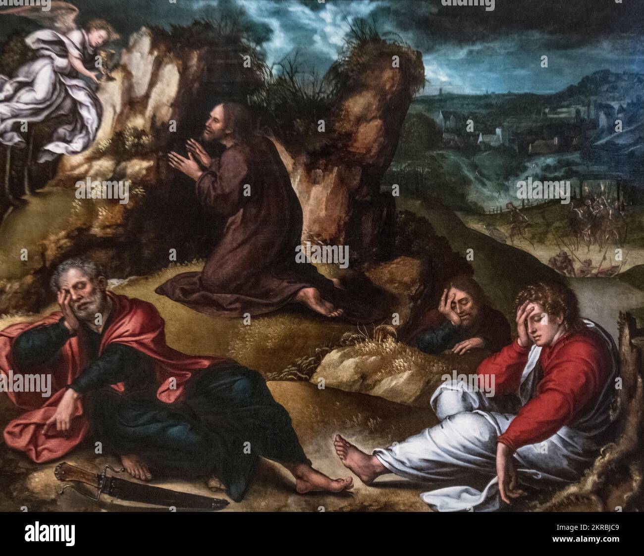 Bared Van Orley: 'Christ on the Mount of Olives' (1530-1533) Stock Photo