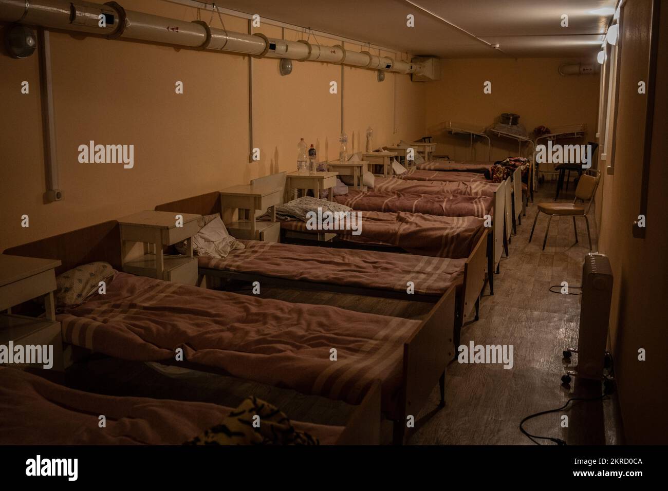 The bomb shelter of the Maternity Hospital No.5 is pictured on April 4, 2022, in the southern port city of Odesa, Ukraine. Stock Photo