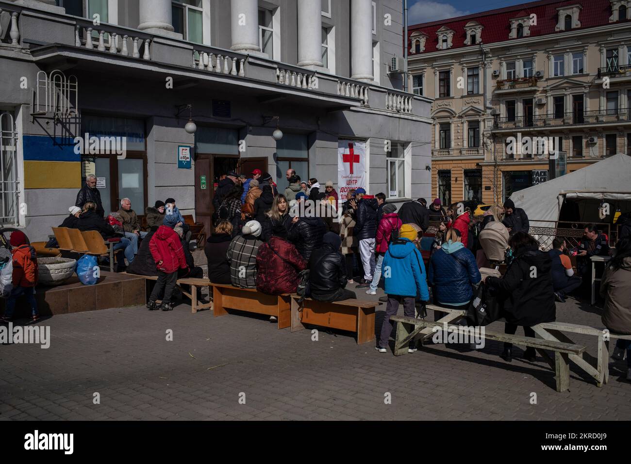 Ukraine war displaced 2022 Stock Photo