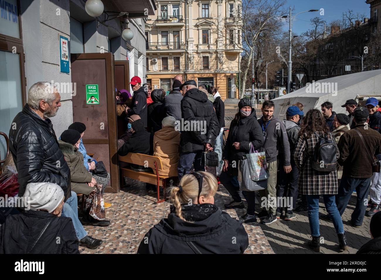 Ukraine war displaced 2022 Stock Photo