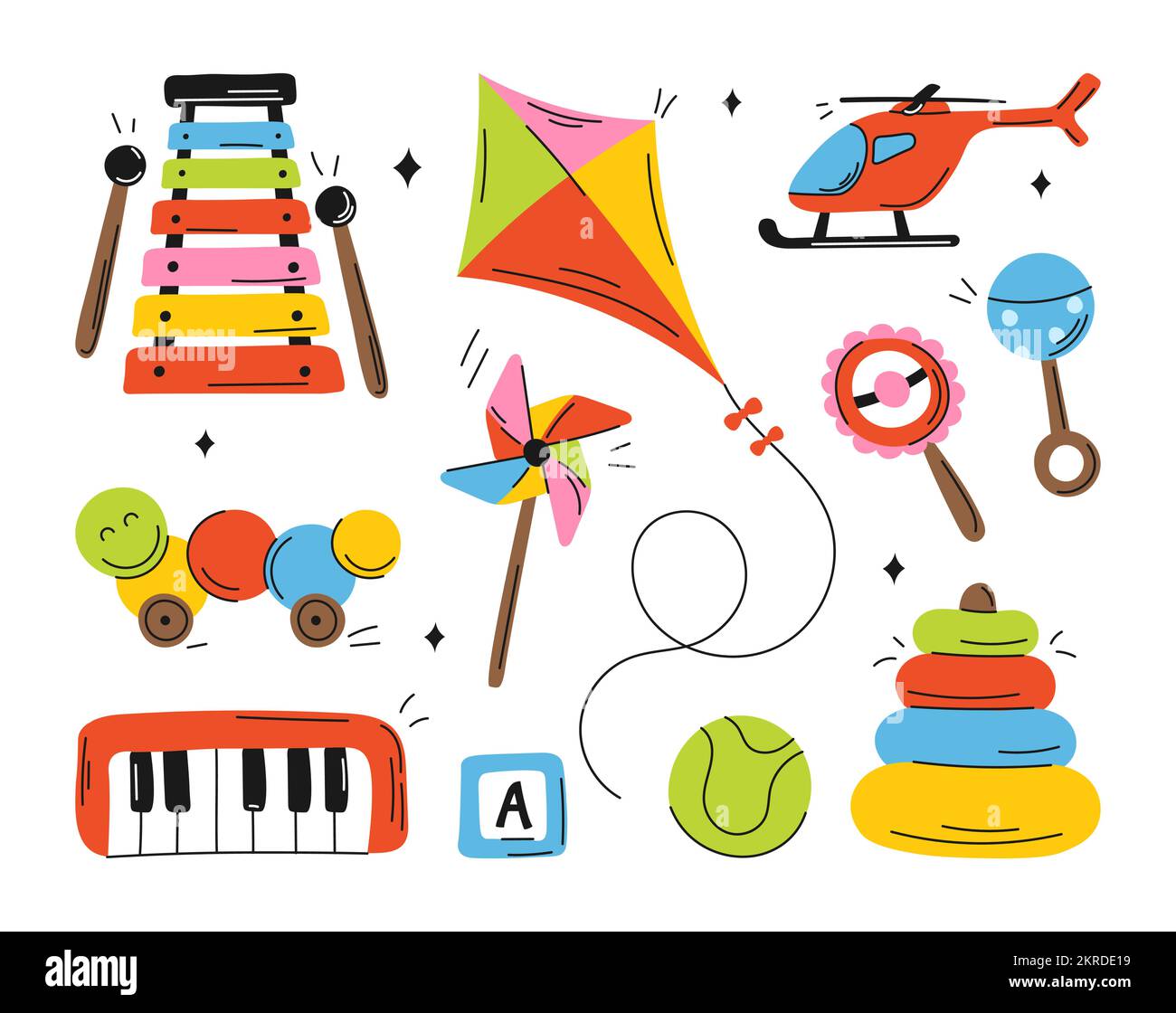 Toys for kids set Stock Vector Image & Art - Alamy