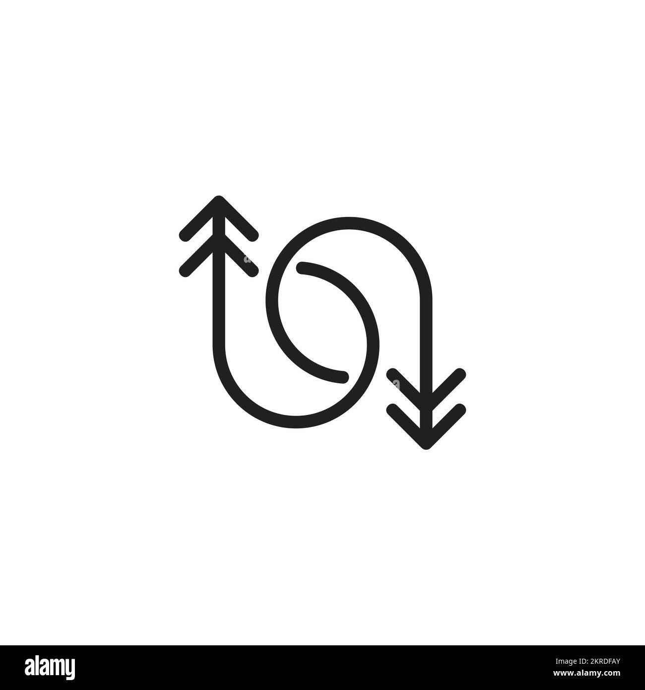letter bq linked arrow thin line logo vector Stock Vector Image & Art ...