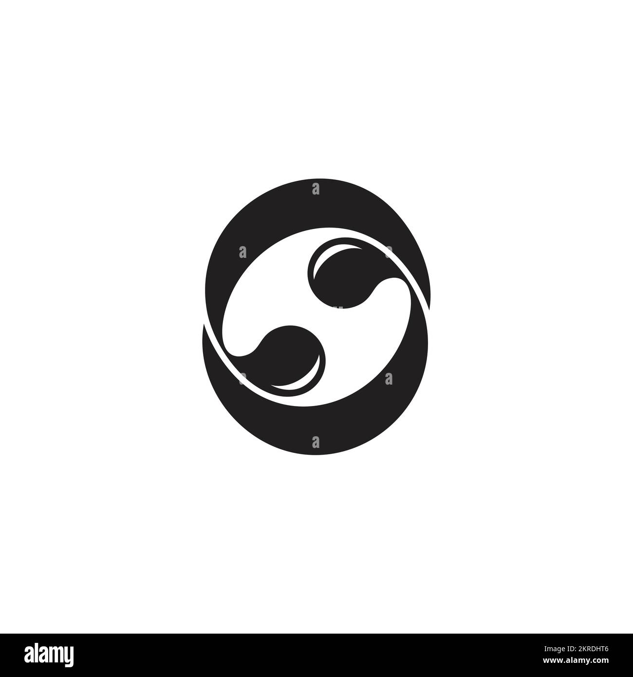 round motion liquid oil symbol logo vector Stock Vector