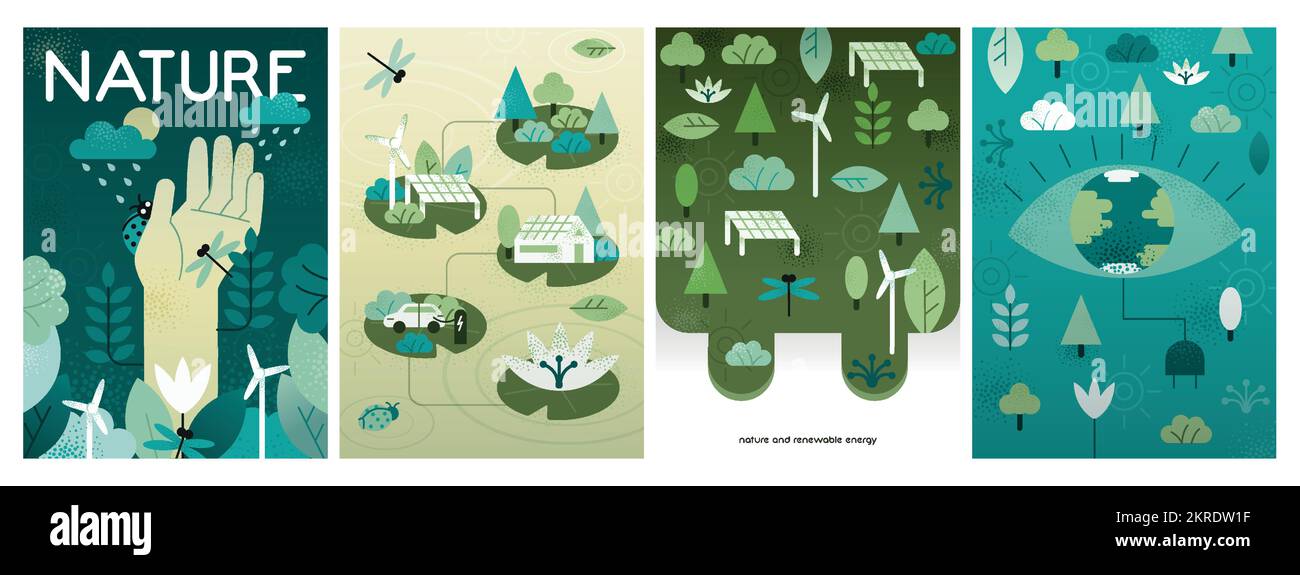 Nature and Renewable Energy concept Stock Vector Image & Art - Alamy