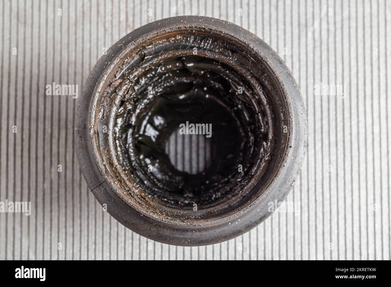 Old CV joint boot providing protection and dirt ingress into the