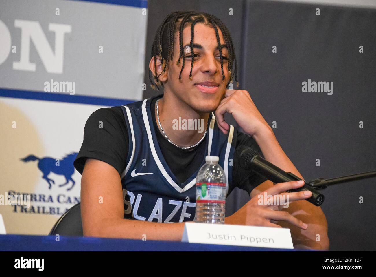 Justin Pippen, son of Scottie Pippen, during Sierra Canyon basketball