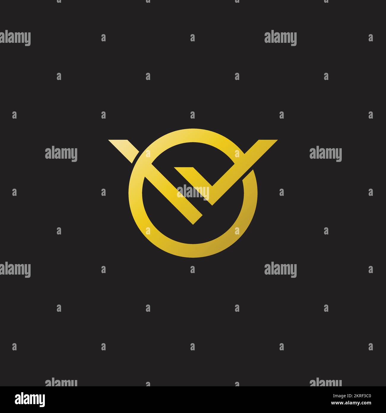 letter wo simple gradient geometric line simple logo vector Stock Vector