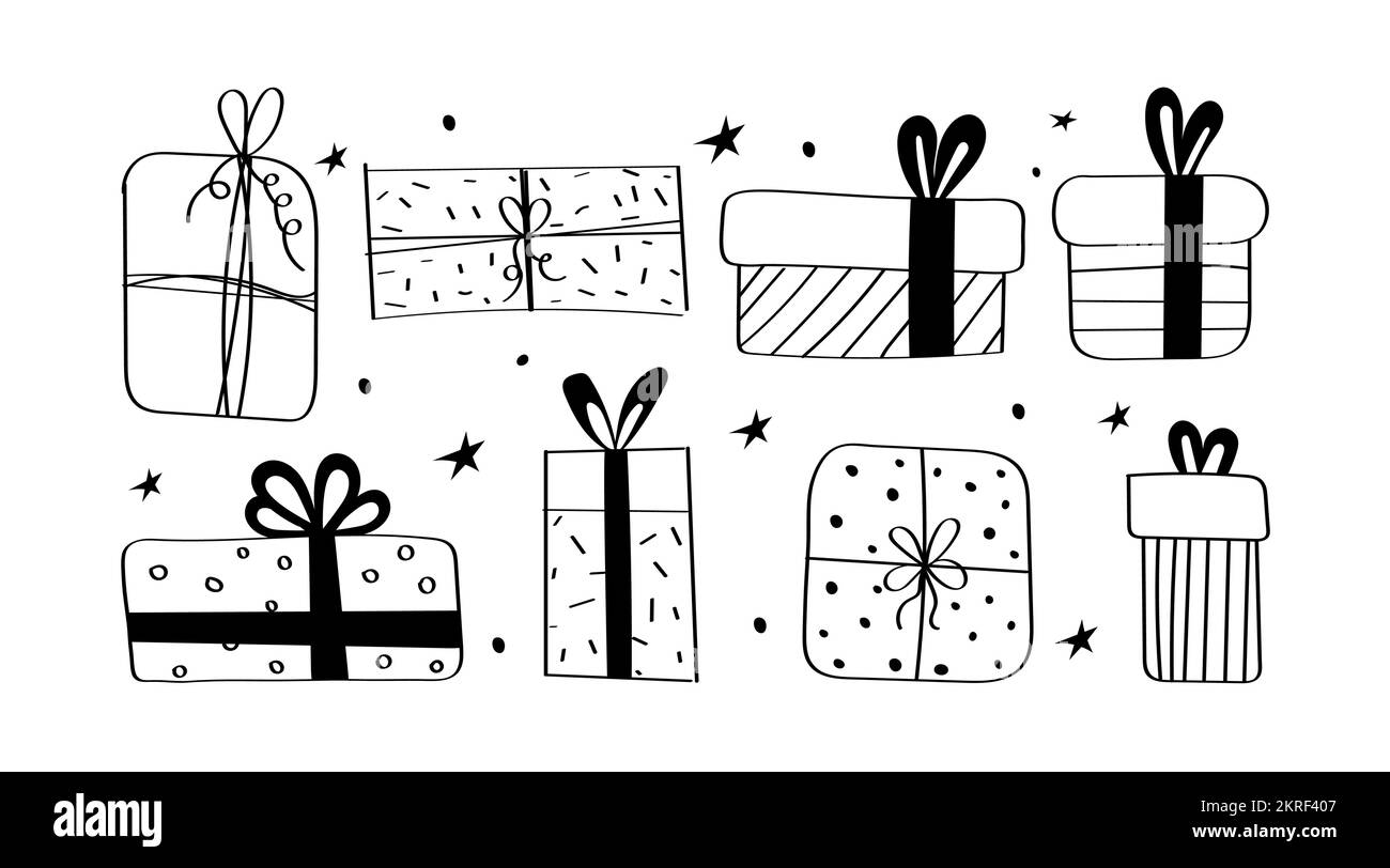 set-of-gifts-stock-vector-image-art-alamy