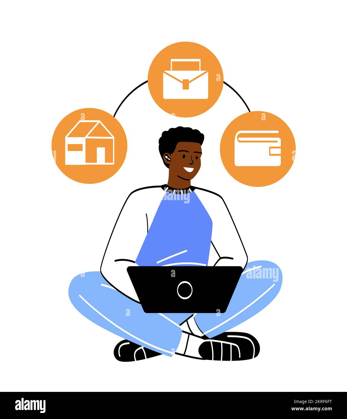 Money management concept Stock Vector