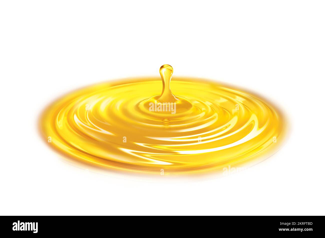 Oil ripple, illustration, isolated on white background Stock Photo