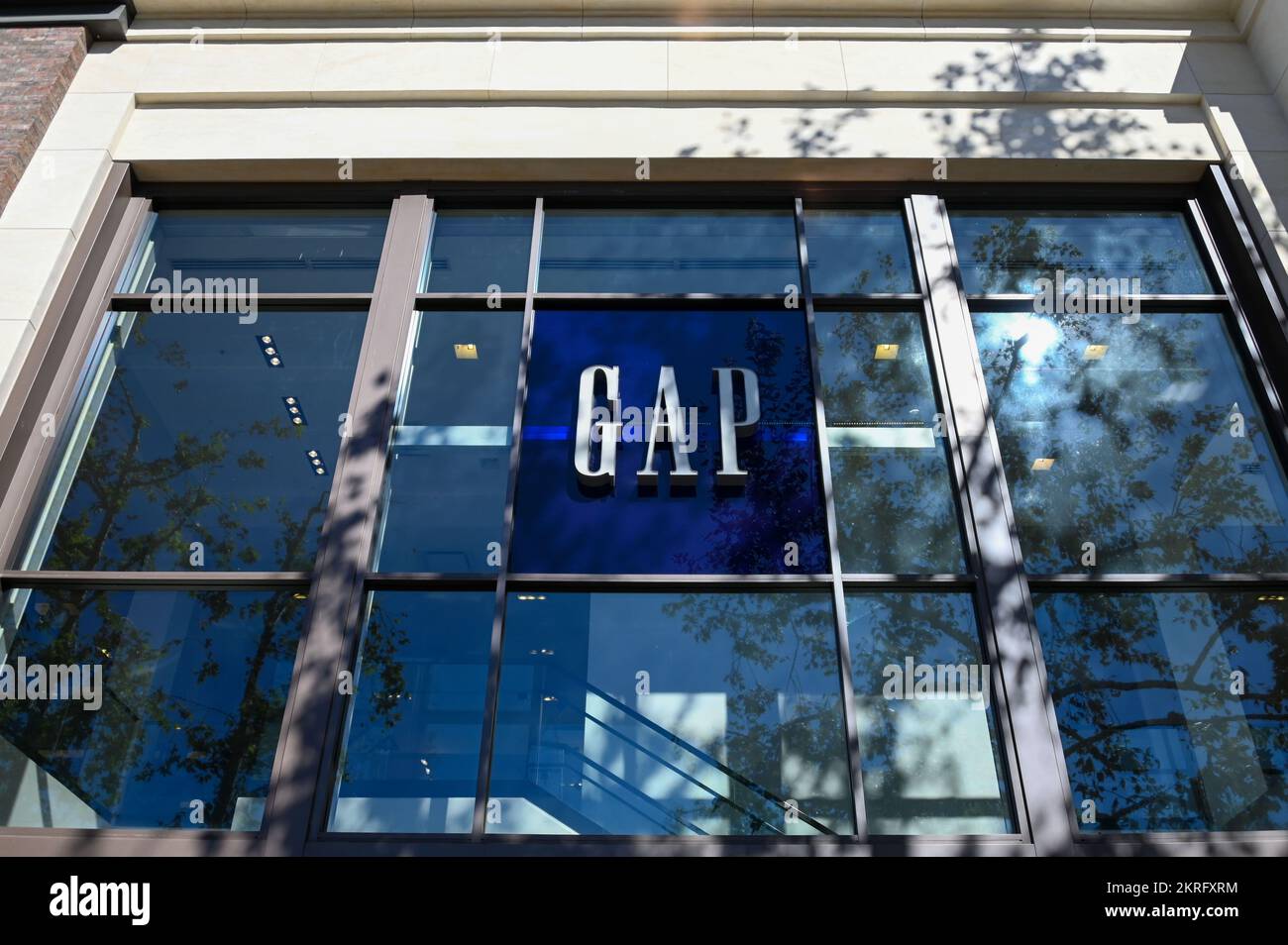 General overall view of the GAP store at The Grove on Thursday, Nov. 3, 2022, in Los Angeles. (Dylan Stewart/Image of Sport) Stock Photo