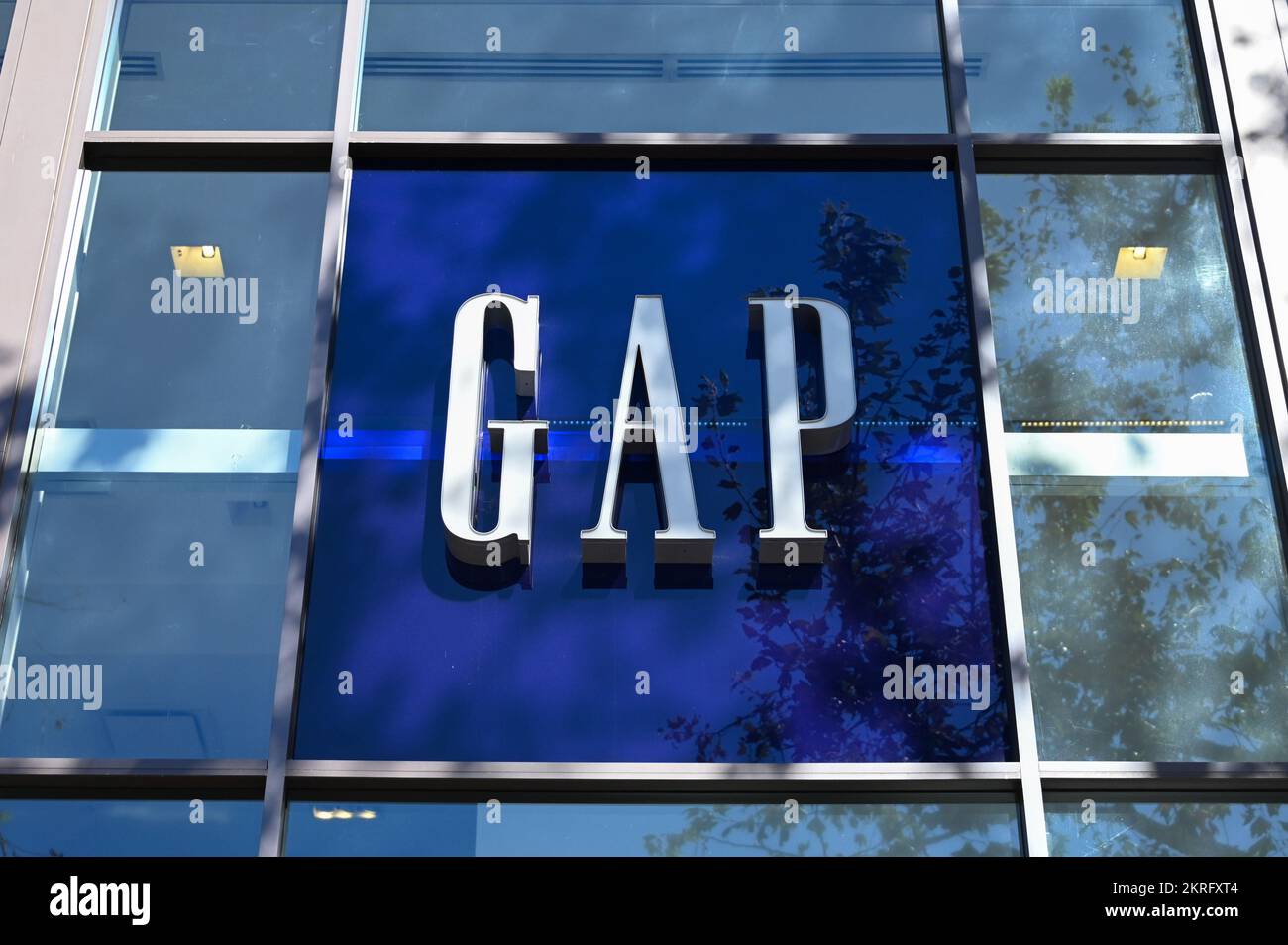 General overall view of the GAP store at The Grove on Thursday, Nov. 3, 2022, in Los Angeles. (Dylan Stewart/Image of Sport) Stock Photo