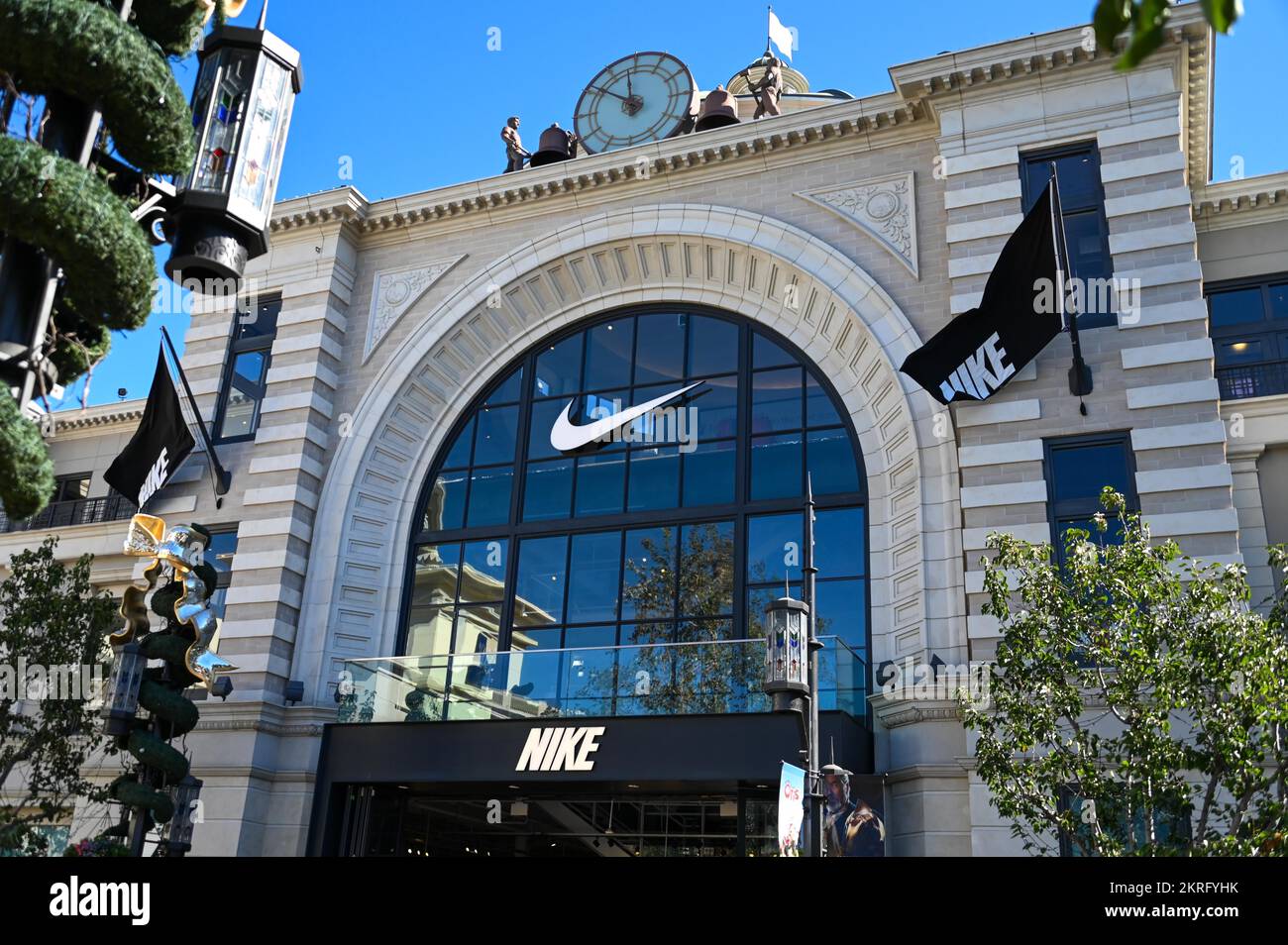 General overall view of the Nike store at The Grove on Thursday, Nov. 3, 2022, in Los Angeles. (Dylan Stewart/Image of Sport) Stock Photo