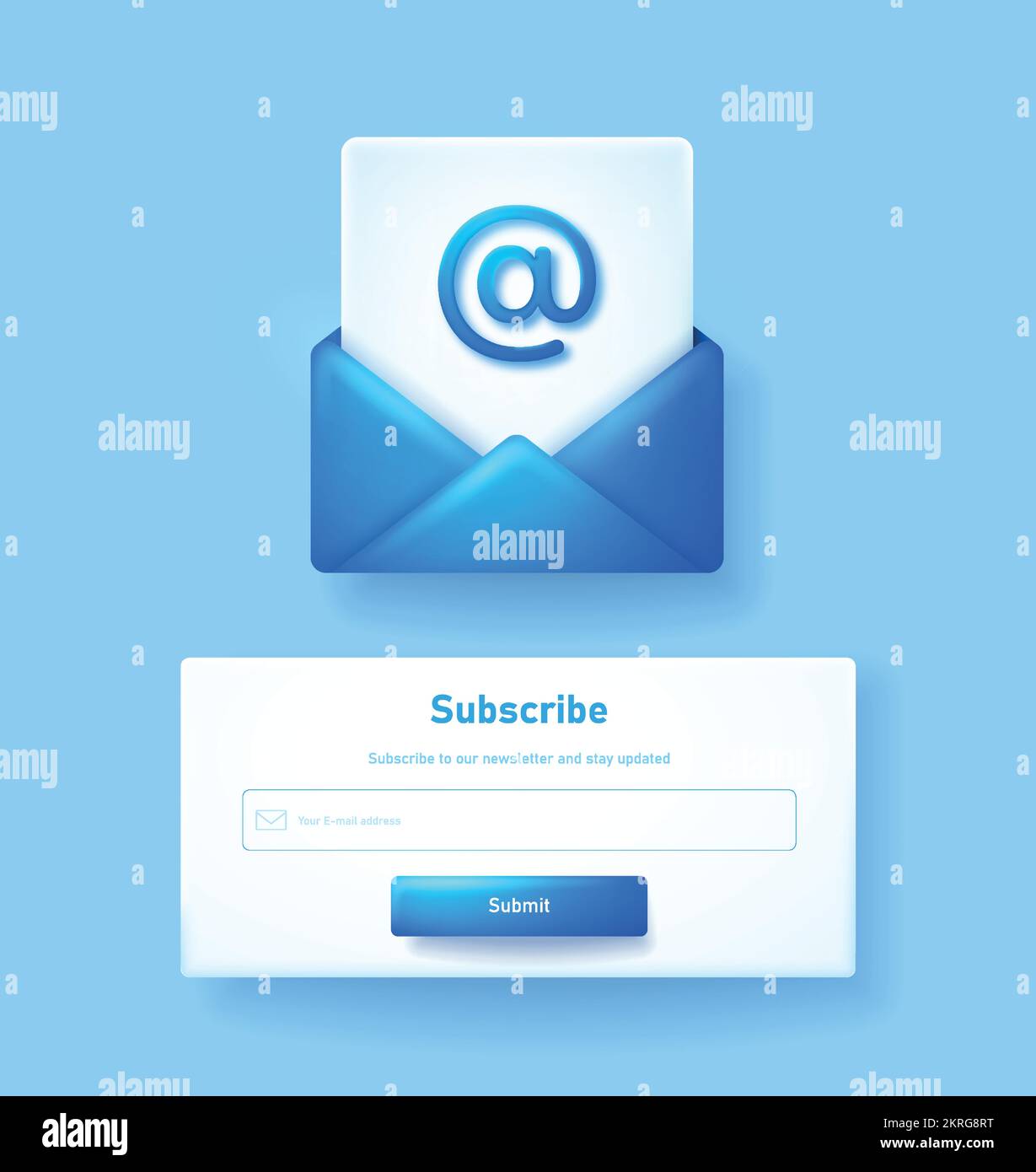Subscribe to newsletter Stock Vector Image & Art - Alamy
