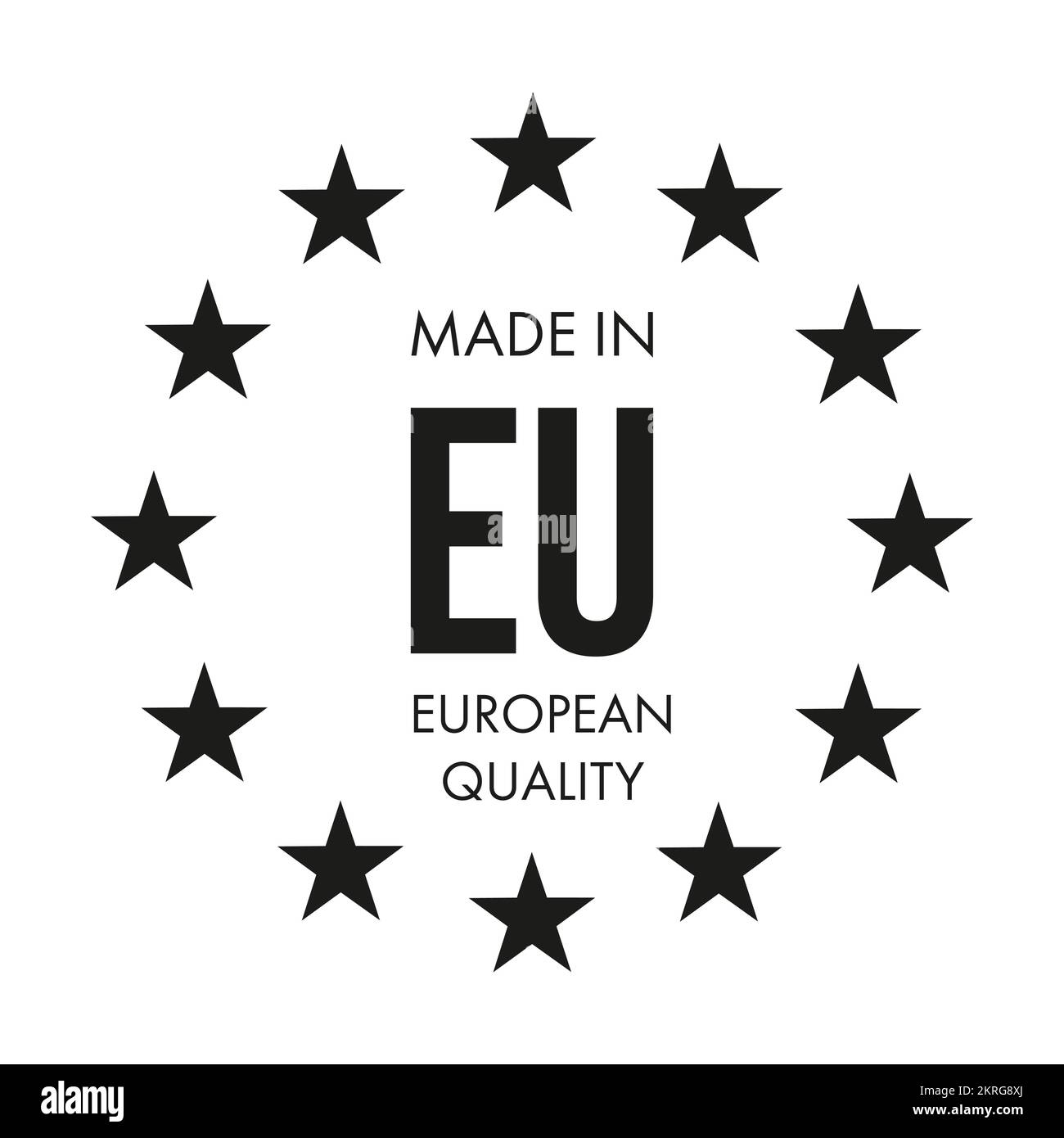 Made in EU European quality stamp Stock Vector