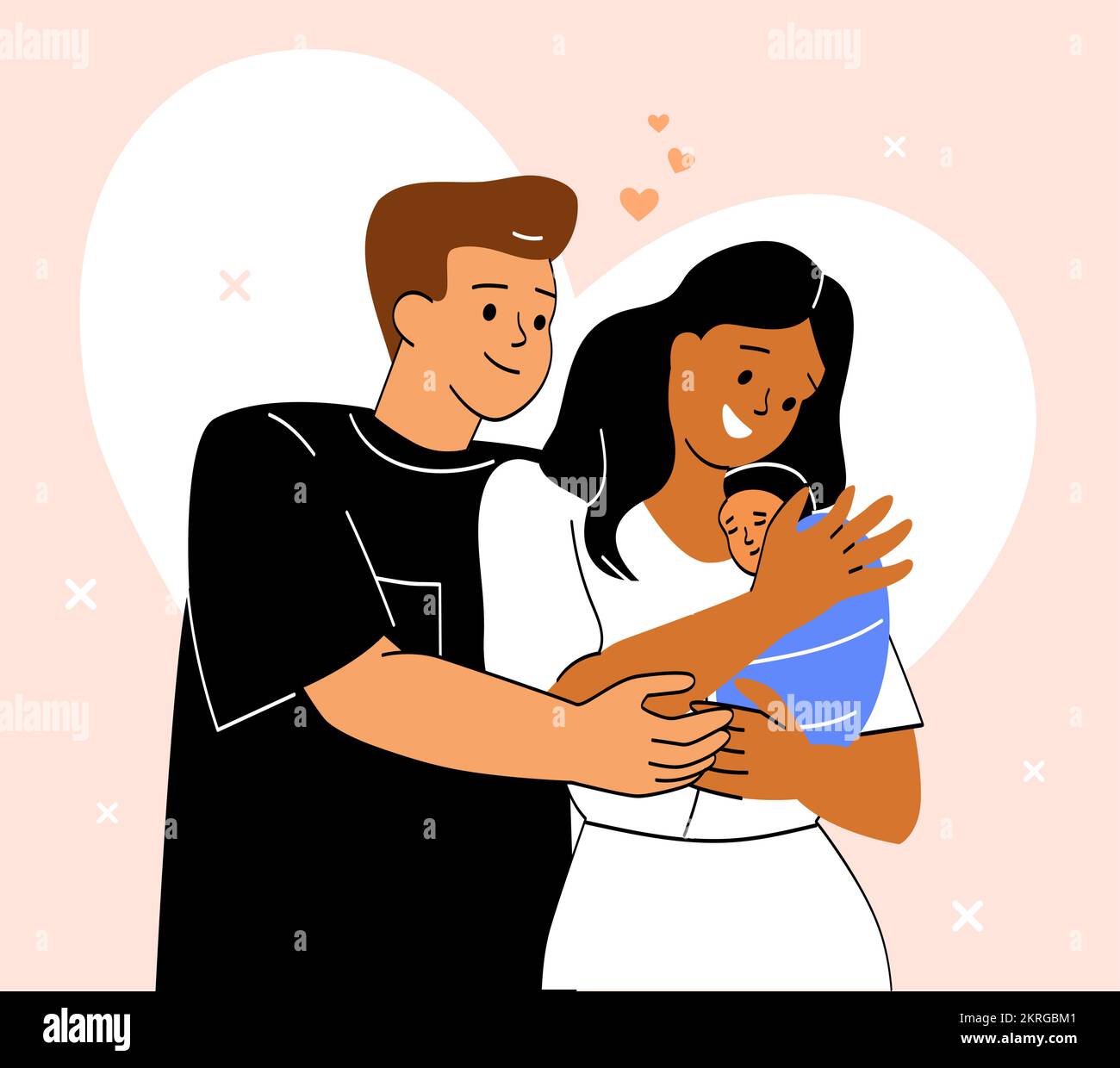 Happy family concept Stock Vector Image & Art - Alamy