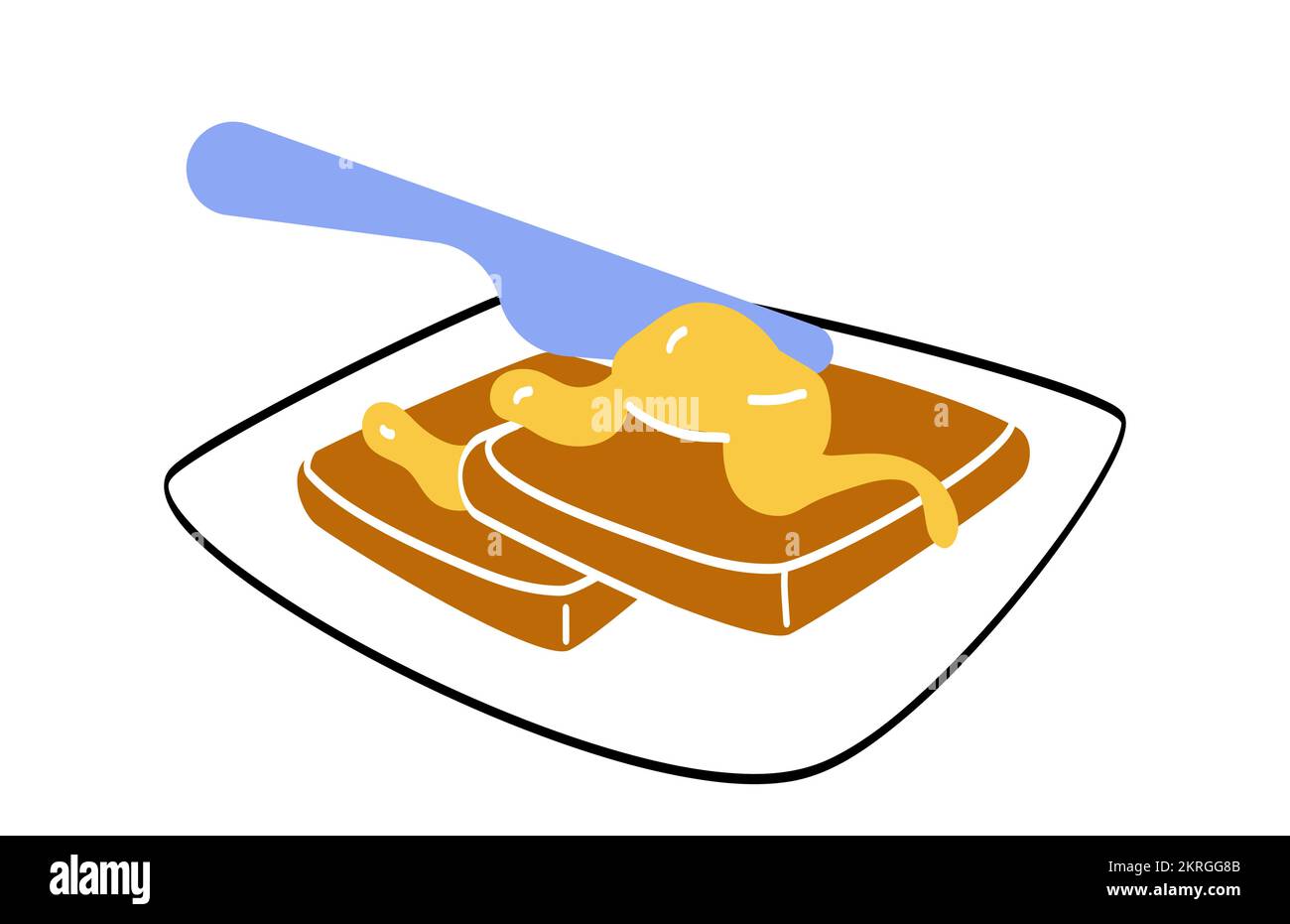 Toasts with peanut butter Stock Vector Image &amp; Art - Alamy