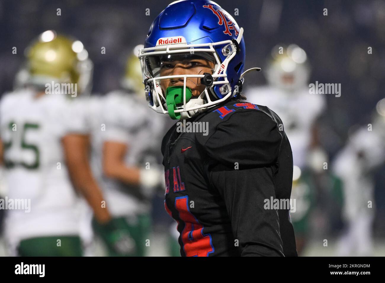 Los Alamitos Griffins wide receiver Makai Lemon (14) during a CIF