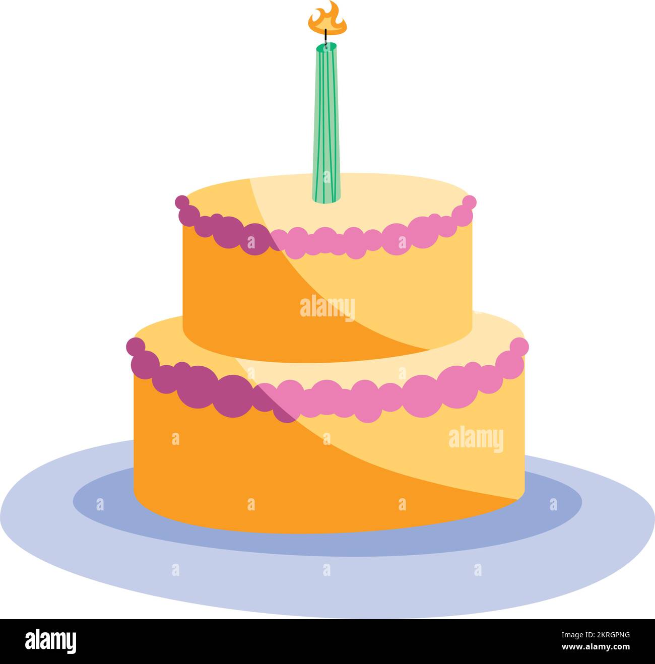 cake birthday with candle icon Stock Vector Image & Art - Alamy