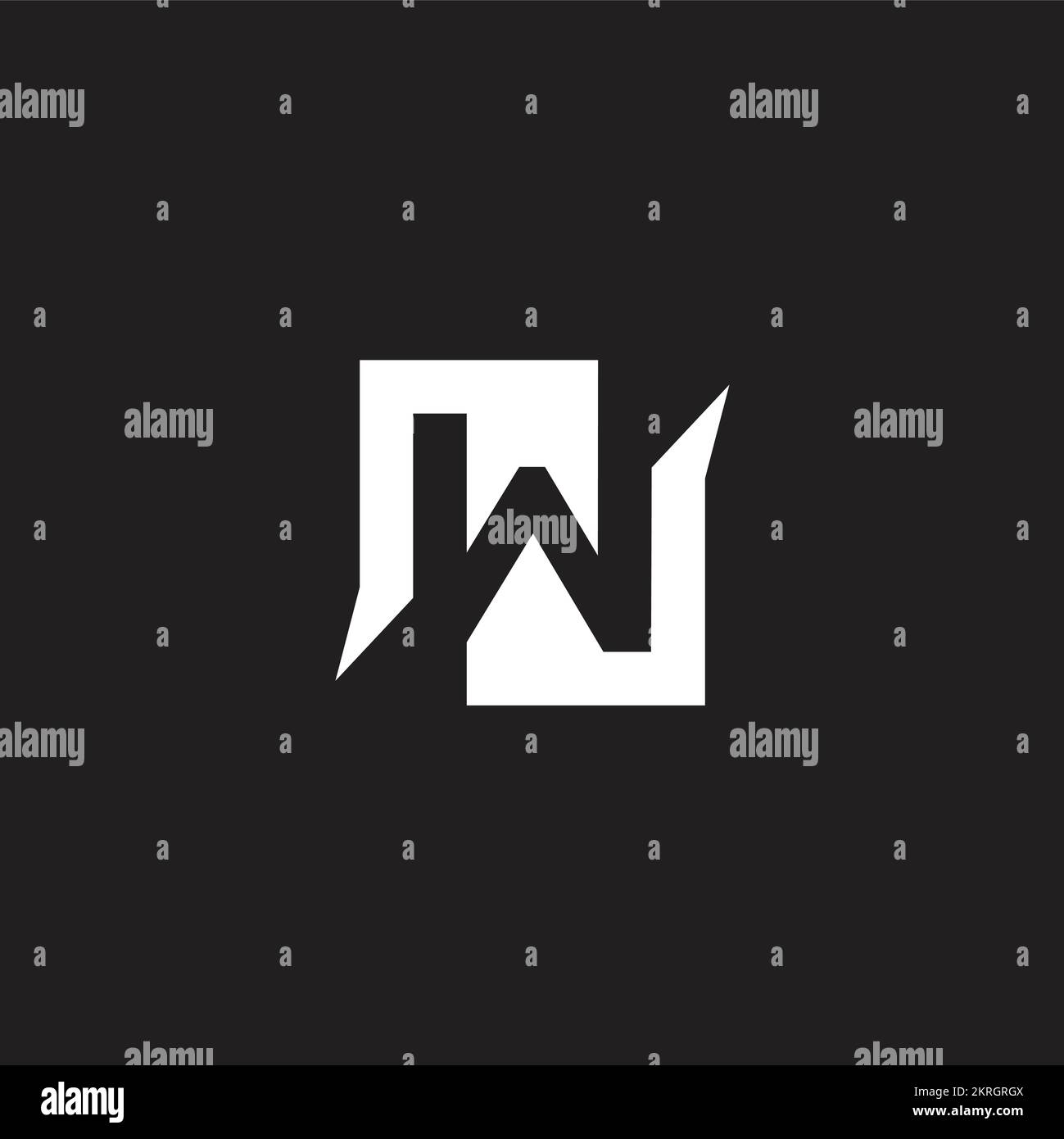 letter w linked bubble talk symbol vector Stock Vector