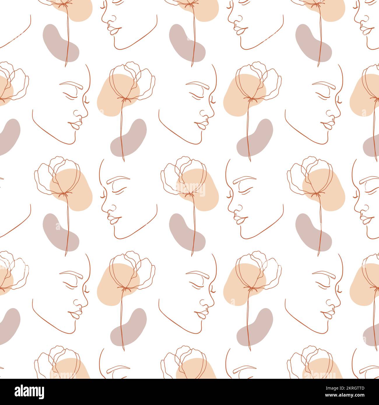 Minimalist continuous line art with woman face Stock Vector Image & Art ...