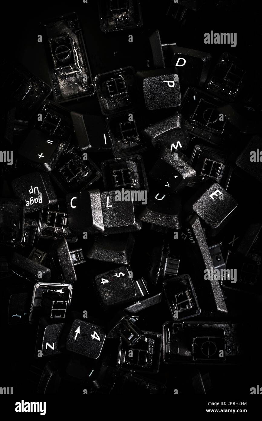 Still life artwork on a clue hidden in plain sight with a keyboard