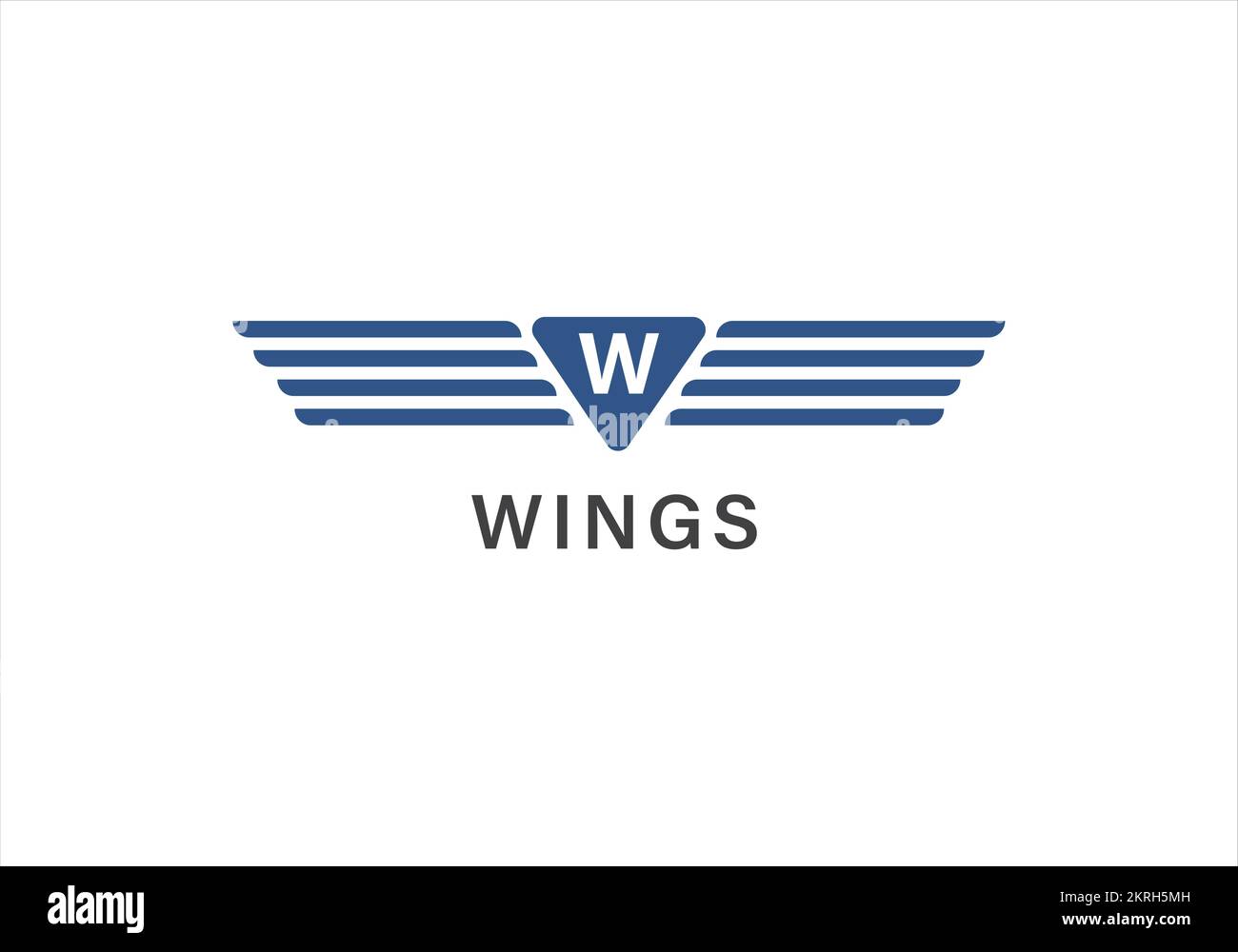 Wings Logo abstract design vector template Wings Logo. Aircraft Wings