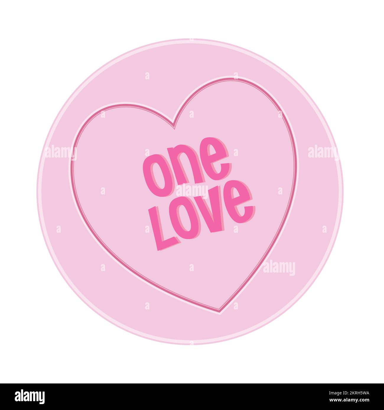 Loveheart Sweet Candy - Babe Message vector Illustration Stock Vector
