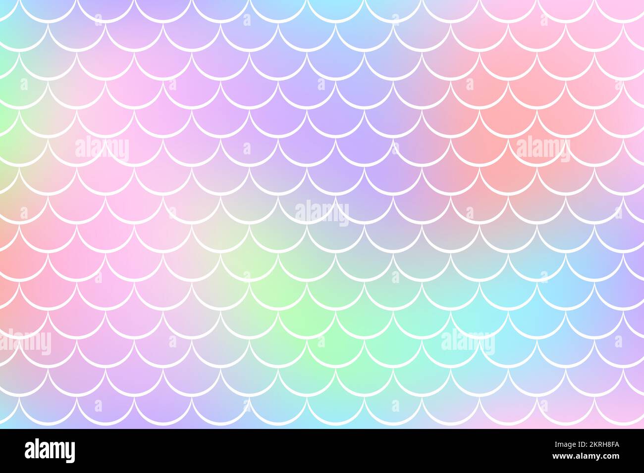 Mermaid holographic background in fantasy style with scales. Unicorn